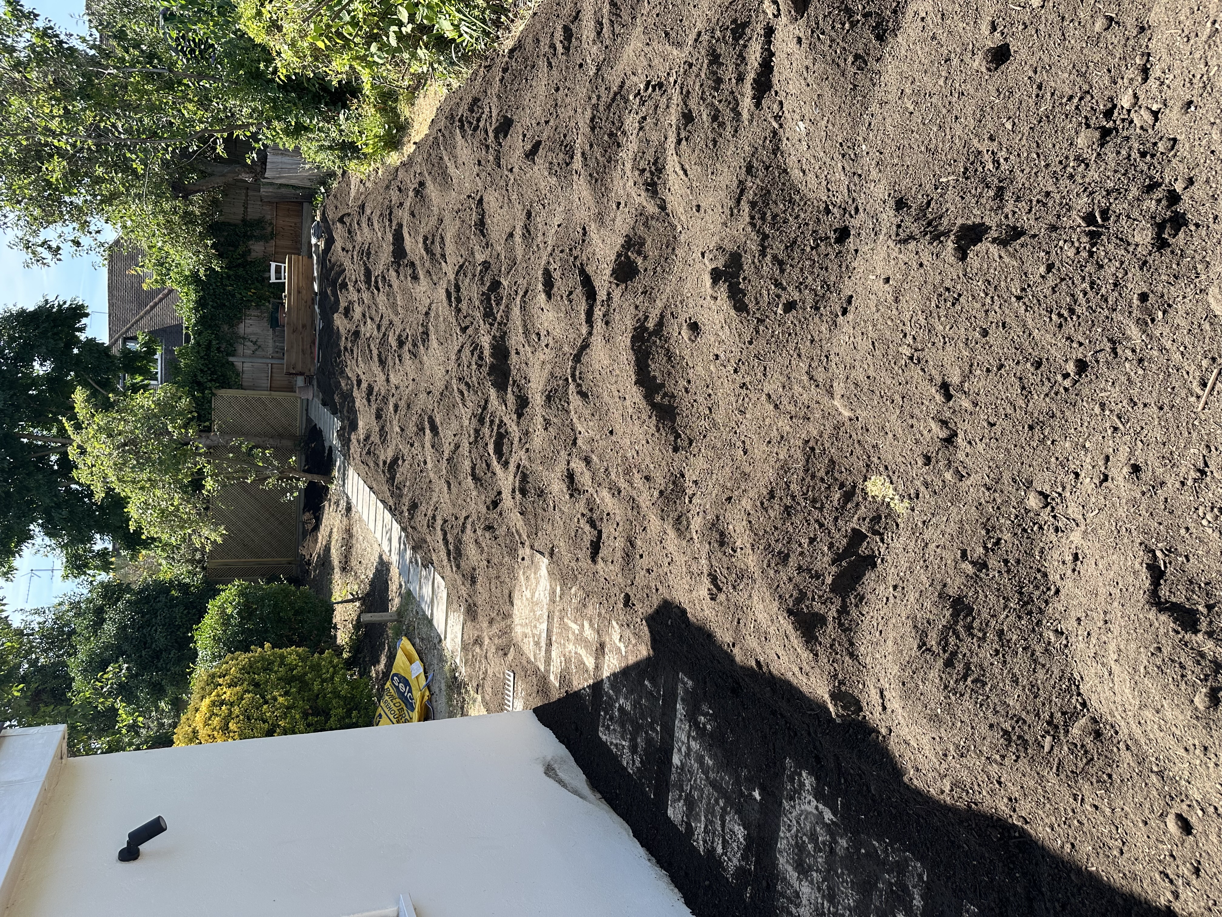 Completed landscaping and building project