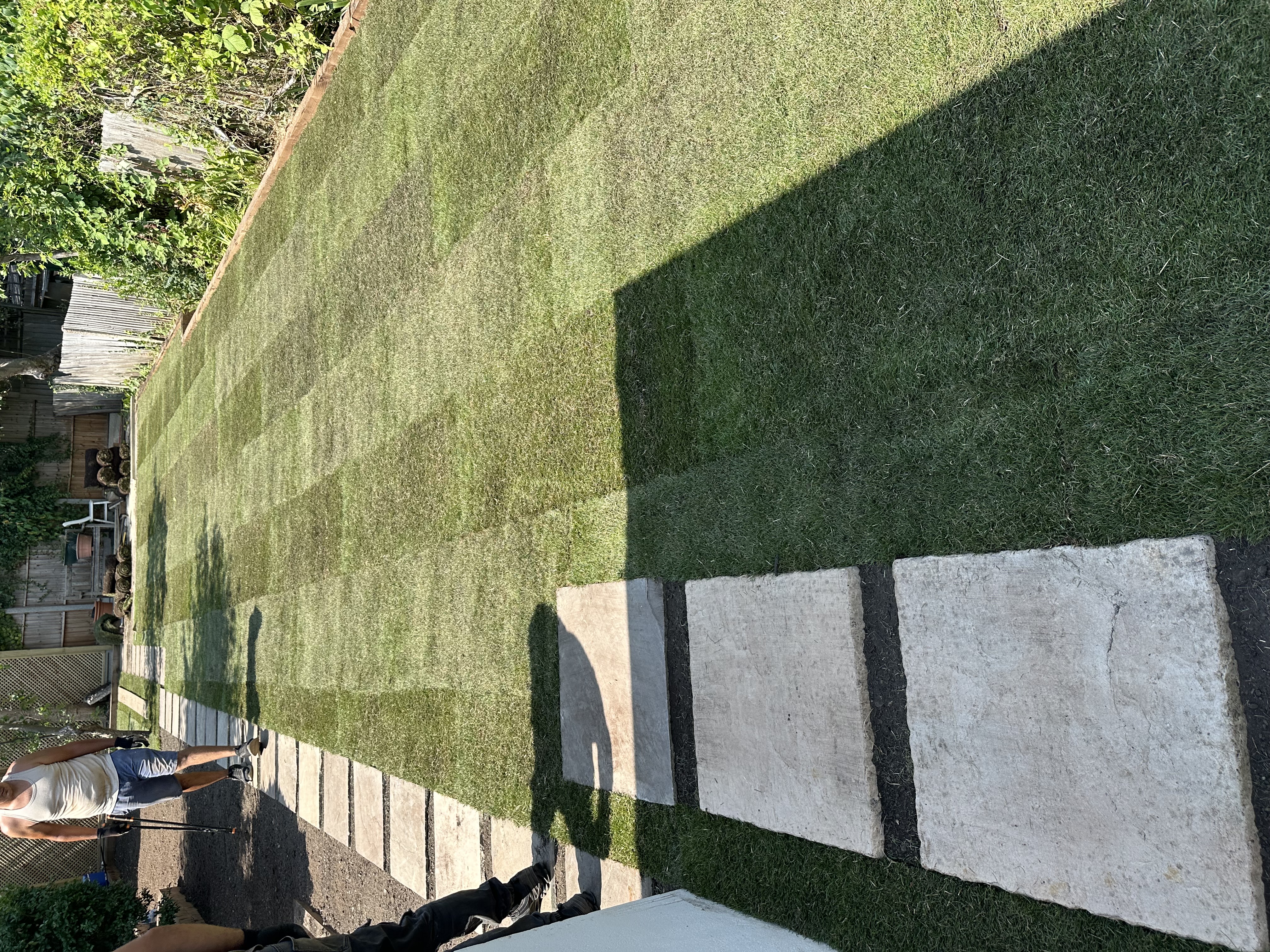 Completed landscaping and building project